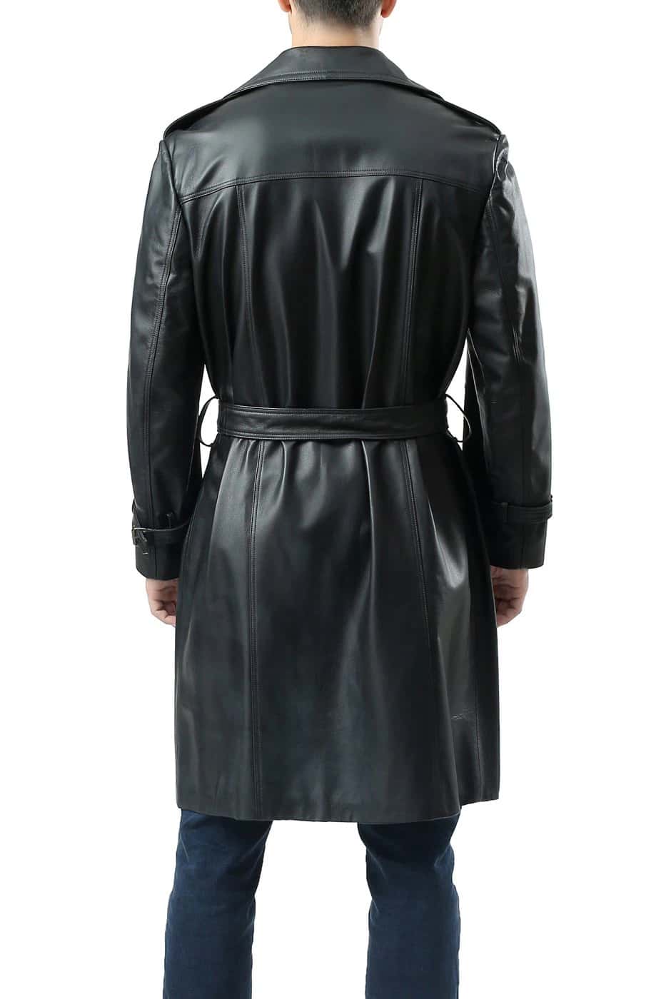 Leather Coat Long Coat Men Genuine Soft Nappa Lambskin MC06 thumbnail 4