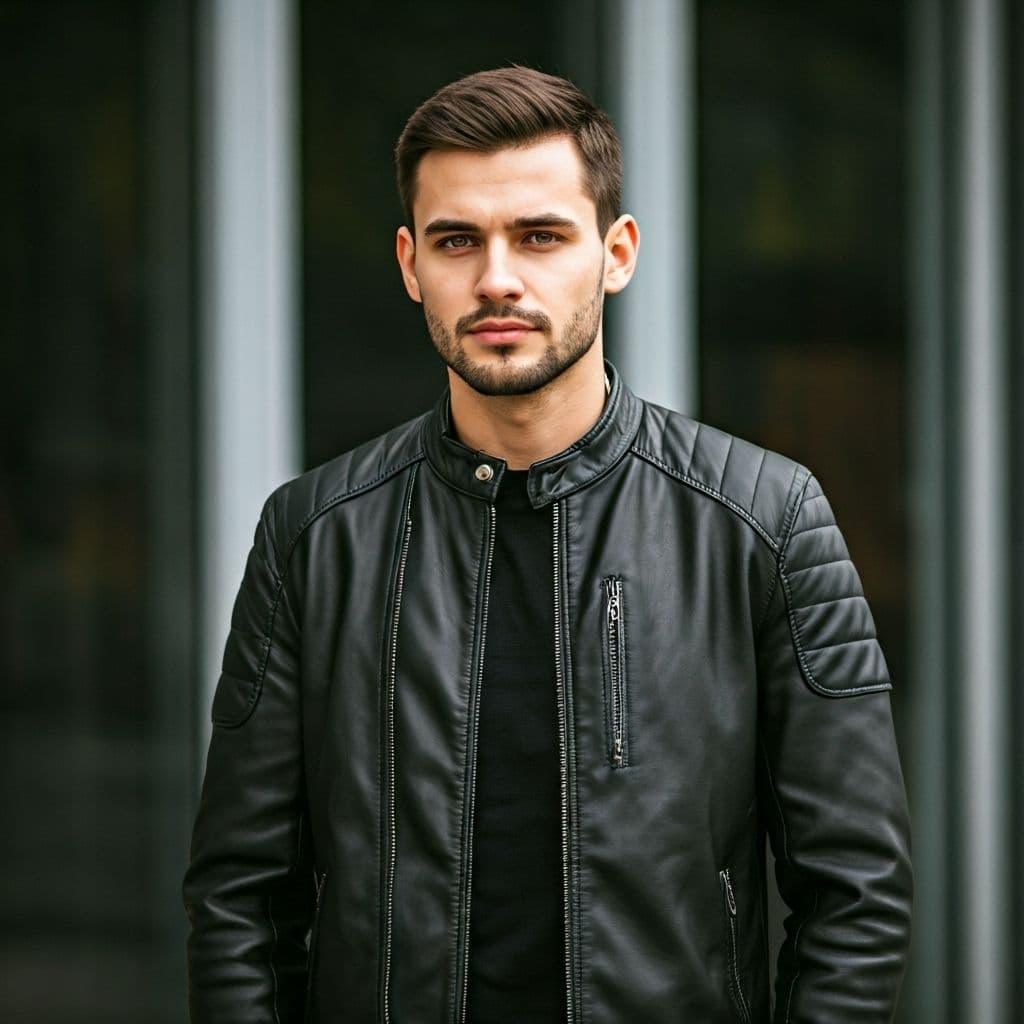 Daniel Carter wearing the Vintage Biker