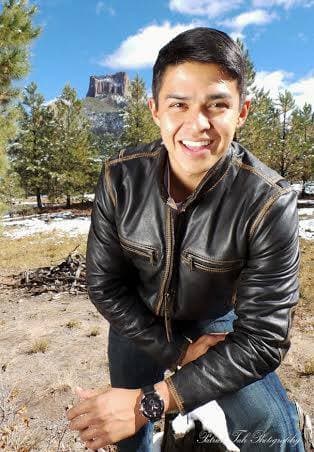 Man in double-rider leather jacket